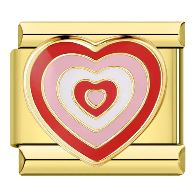House of Italian charms. Customisable stainless steel charm bracelet from House Of Italian Charms – high-quality Italian link charms for personalized jewelry. Perfect for gifting or expressing your unique style. Heart