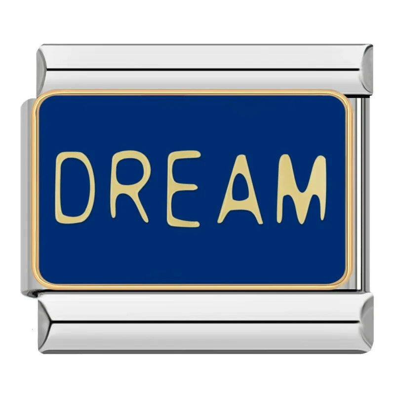 Customisable stainless steel charm bracelet from House Of Italian Charms – high-quality Italian link charms for personalized jewelry. Perfect for gifting or expressing your unique style. Dream. Charm. 